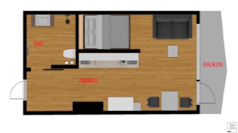 Studio zum Kauf 145.000 € 1 Zimmer 27,2 m²<br/>Wohnfläche 1.<br/>Geschoss Ötz 6433