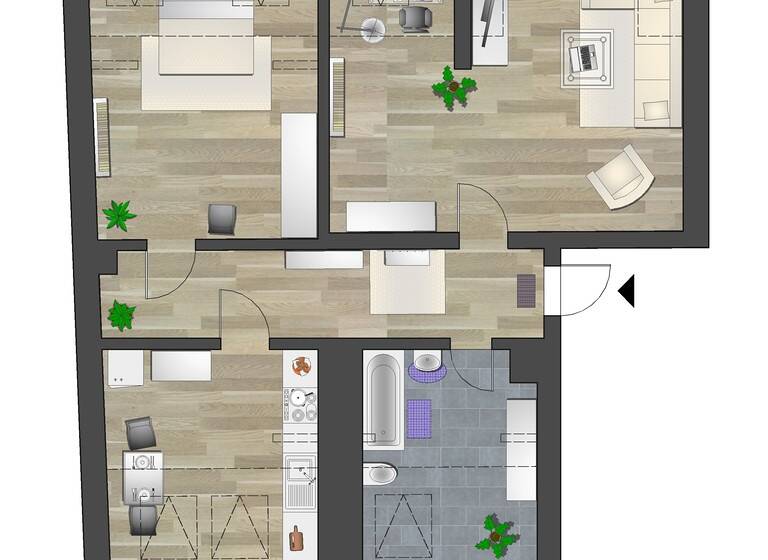 Wohnung zur Miete 413 € 2 Zimmer 75 m² Markusstr. 6 Sonnenberg Chemnitz 09130