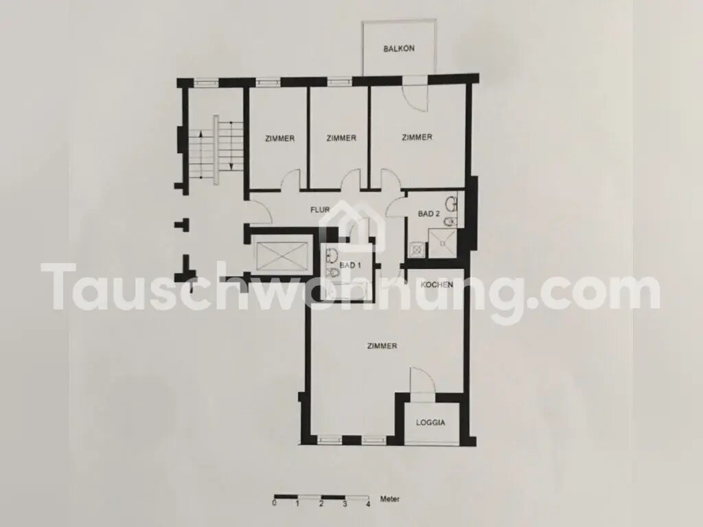 Wohnung zur Miete Tauschwohnung 1.070 € 4 Zimmer 97 m²<br/>Wohnfläche 4.<br/>Geschoss Humboldt / Gremberg Köln 51105