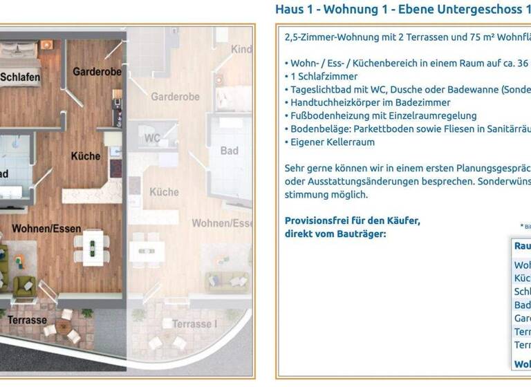 Wohnung zum Kauf - Erstbezug provisionsfrei 349.500 € 2,5 Zimmer 75 m² 3 Geschosse frei ab sofort Stadtgebiet Göppingen 73033