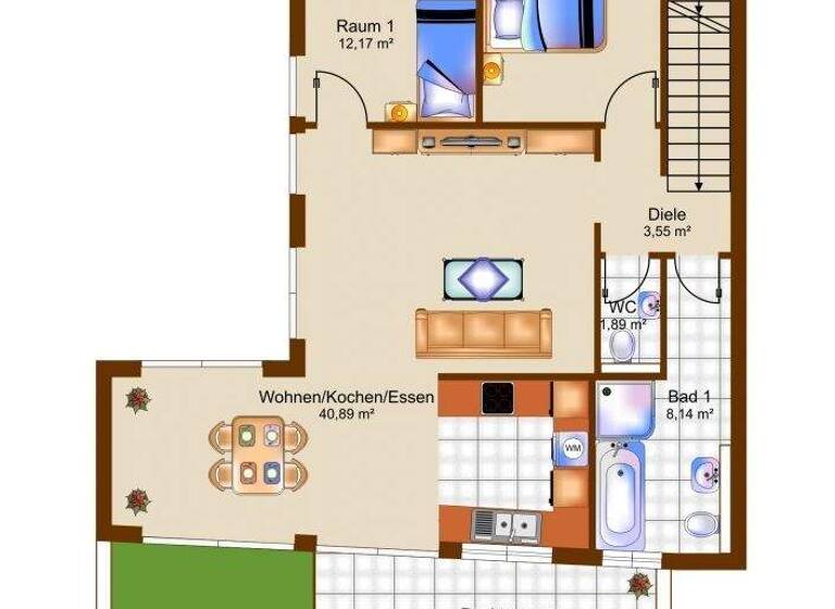 Wohnung zur Miete auf Zeit 2.000 € 3 Zimmer 89,6 m² frei ab sofort Poppelsdorf Bonn 53115