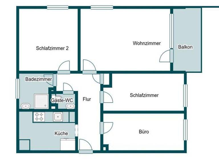 Wohnung zum Kauf 160.000 € 4 Zimmer 80,1 m² 3. Geschoss Barmen Wuppertal 42281