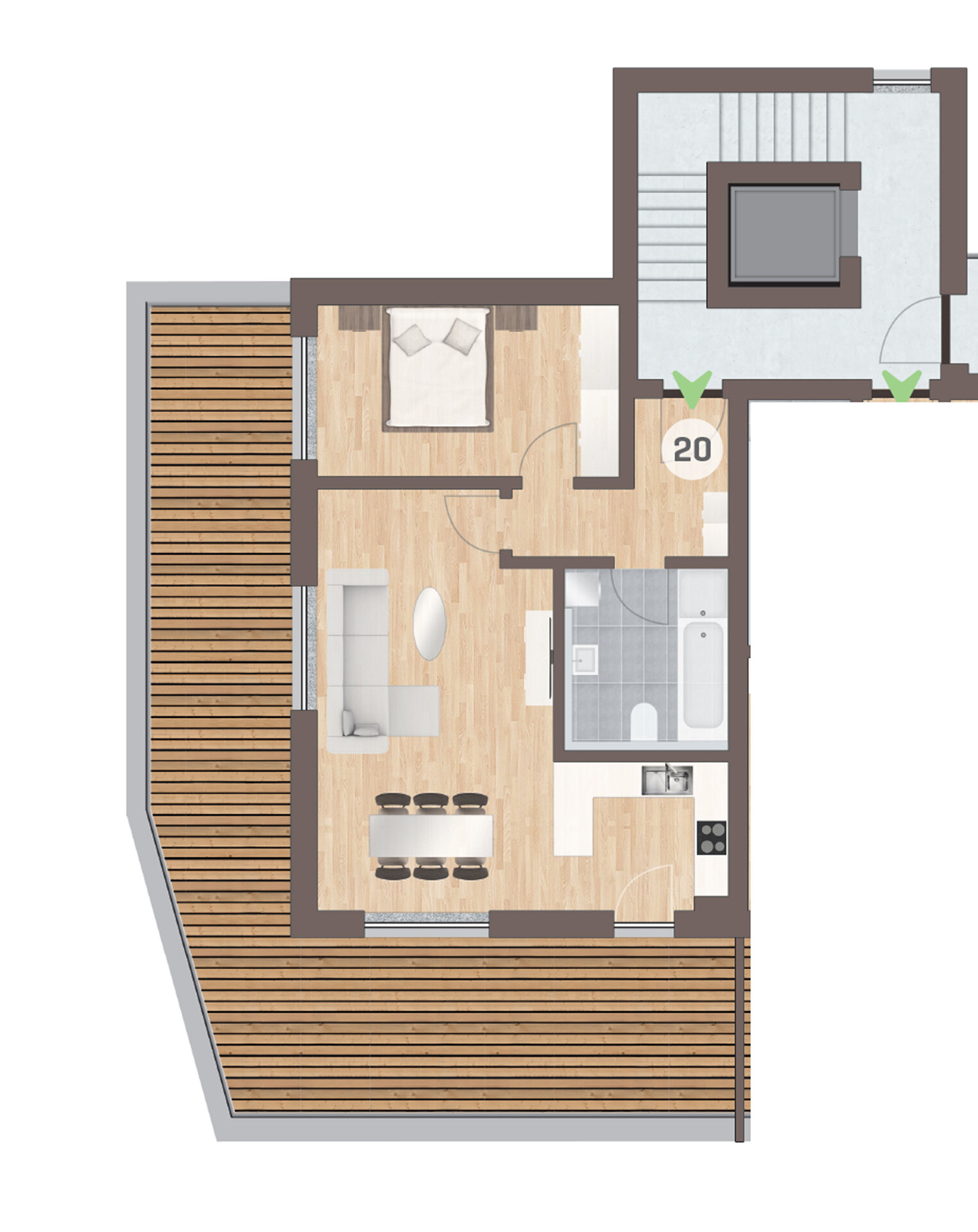 Penthouse zur Miete 920 € 2 Zimmer 70,8 m²<br/>Wohnfläche Ringstraße 47 a Neumarkt Neumarkt in der Oberpfalz 92318