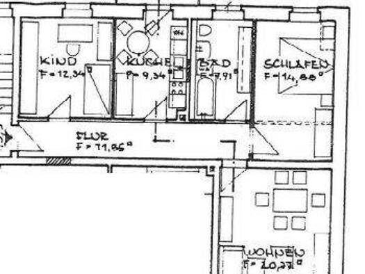 Studio zur Miete 435 € 3 Zimmer 79 m² 3. Geschoss frei ab 01.03.2026 Limbacher Straße 78 Kaßberg Chemnitz 09113
