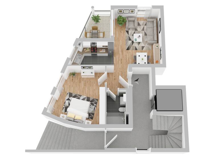 Wohnung zum Kauf provisionsfrei 460.000 € 2 Zimmer 49,4 m²<br/>Wohnfläche 1.<br/>Geschoss Degerloch Stuttgart 70597