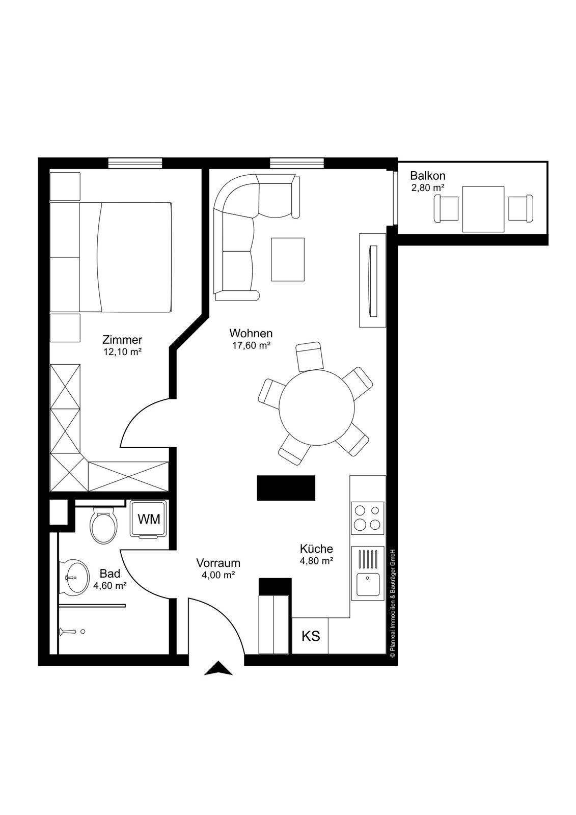 Wohnung zum Kauf 169.000 € 2 Zimmer 43,1 m²<br/>Wohnfläche Unternberg 5585