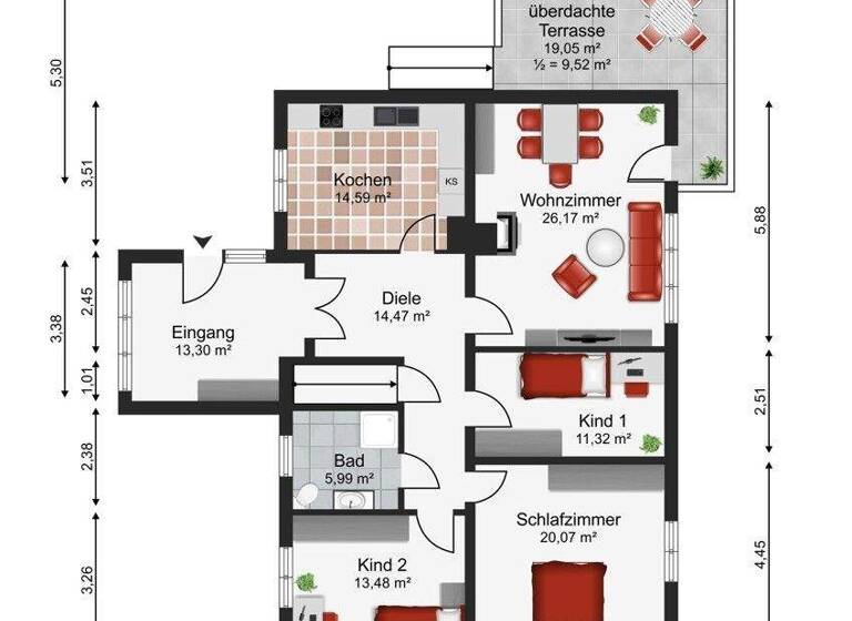 Doppelhaushälfte zum Kauf 259.750 € 6 Zimmer 150 m² 488 m² Grundstück Mühlenstraße 36 Neukloster 23992