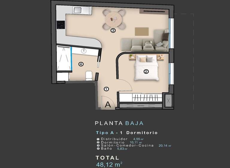 Studio zum Kauf provisionsfrei 158.000 € 1 Zimmer 48 m² Torrevieja
