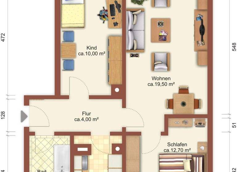 Wohnung zur Miete 327 € 3 Zimmer 58 m² 2. Geschoss An der Bahn 8 Rothenburg Rothenburg/Oberlausitz 02929