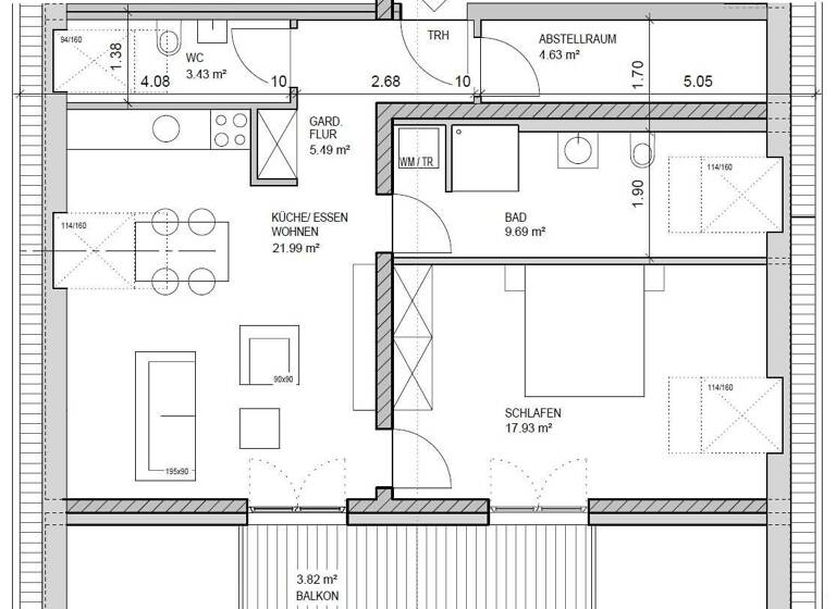 Wohnung zum Kauf provisionsfrei 327.600 € 2 Zimmer 67 m² Brotdorf Merzig 66663