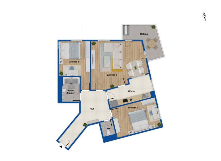Wohnung zum Kauf provisionsfrei 267.664 € 3 Zimmer 91 m² 2. Geschoss Woltersdorf 15569