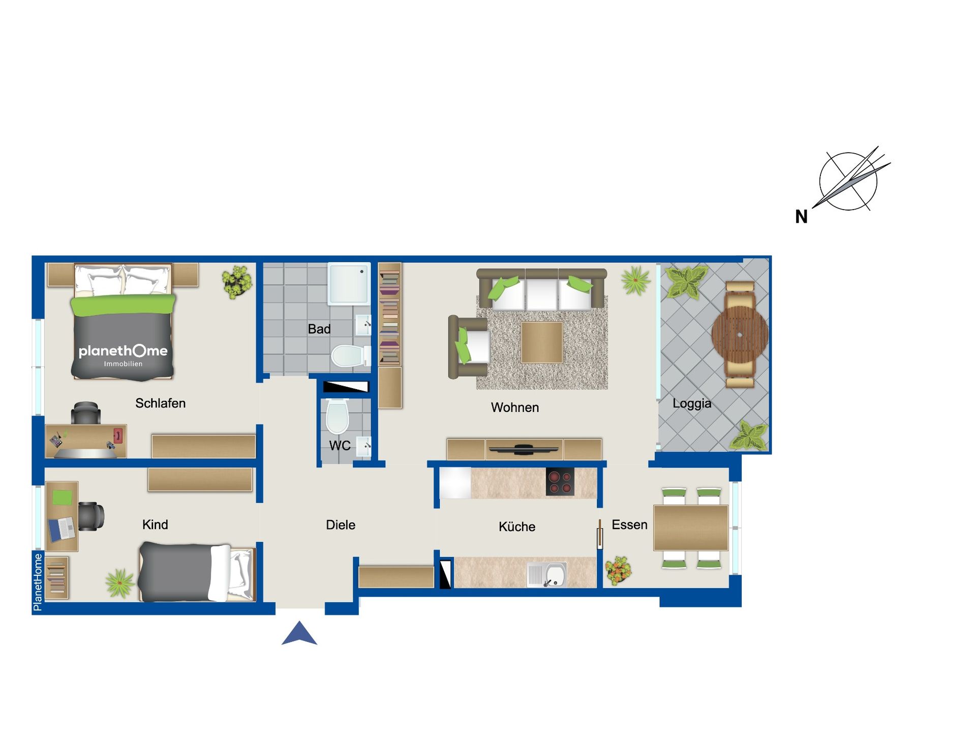 Wohnung zum Kauf 165.000 € 3 Zimmer 77,8 m²<br/>Wohnfläche 1.<br/>Geschoss Laatzen - Mitte III Laatzen 30880