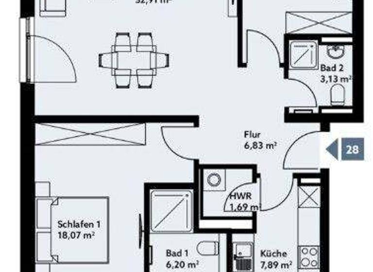 Wohnung zum Kauf - Erstbezug provisionsfrei 579.000 € 3 Zimmer 94,8 m² 1. Geschoss Gartenstadt Vahr Bremen 28329