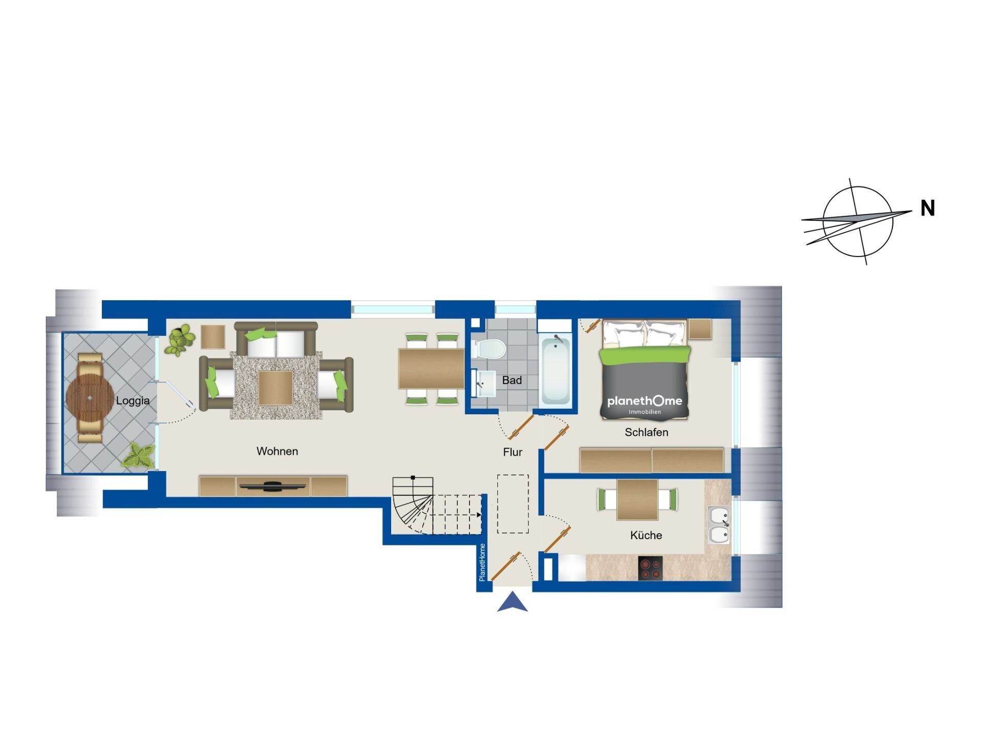 Wohnung zum Kauf 329.000 € 3 Zimmer 99 m²<br/>Wohnfläche 2.<br/>Geschoss Oberneuland Bremen 28355