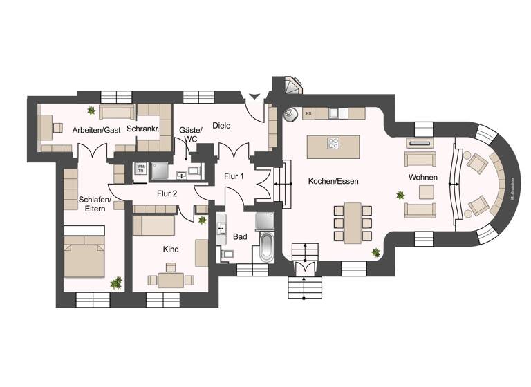 Wohnung zum Kauf 1.549.000 € 4 Zimmer 193,3 m²<br/>Wohnfläche Loschwitz/Wachwitz Dresden 01326