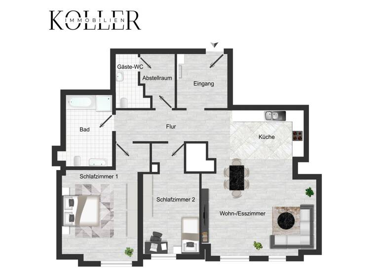 Wohnung zur Miete 1.000 € 3 Zimmer 112 m² Vockenrod Antrifttal 36326