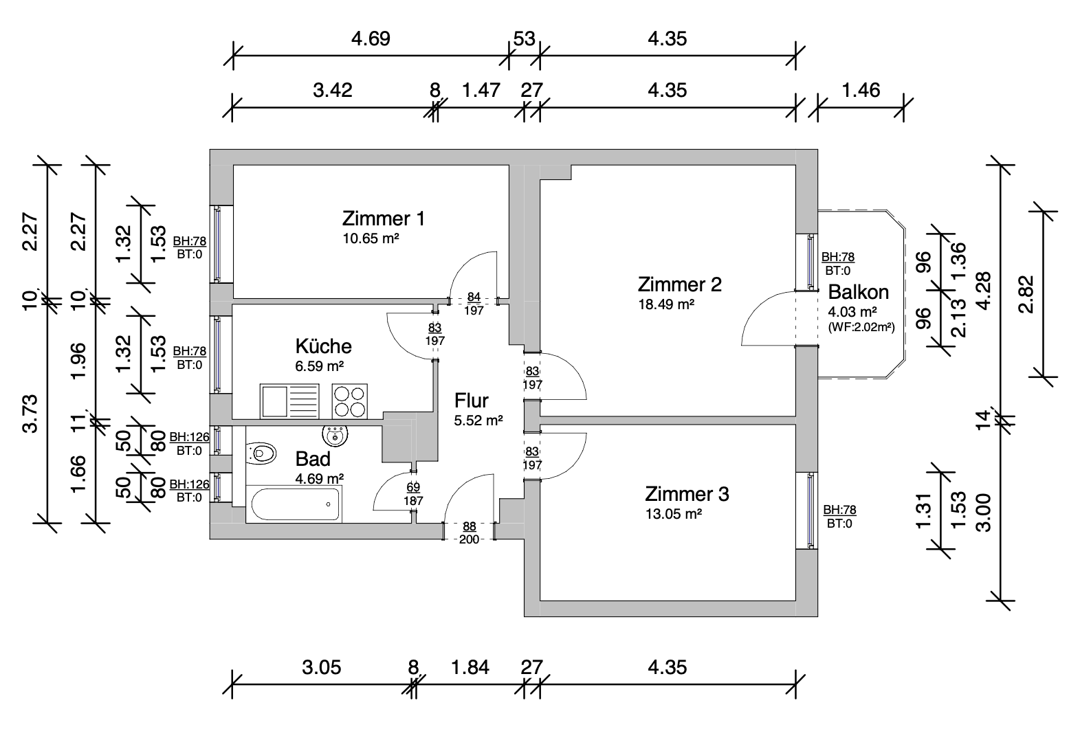 Wohnung zum Kauf 215.000 € 3 Zimmer 61 m²<br/>Wohnfläche 1.<br/>Geschoss Zehlendorf Berlin 14167