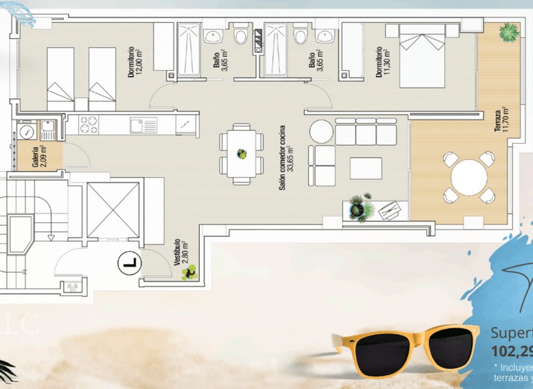 Wohnung zum Kauf - Erstbezug provisionsfrei 205.033 € 2 Zimmer 66,4 m² La Manga del Mar Menor 30380