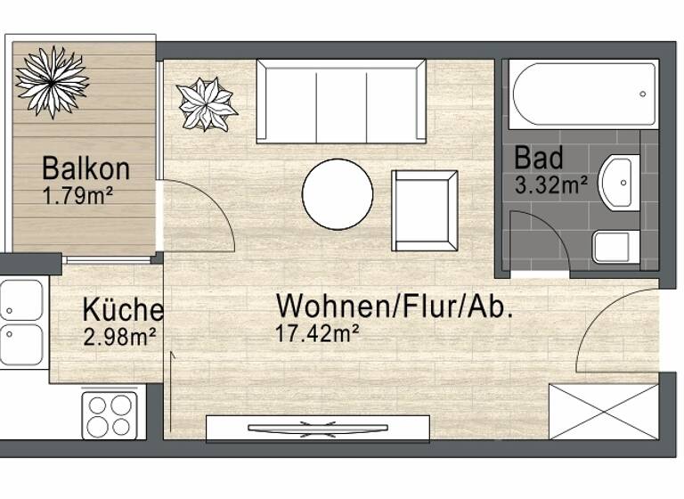 Studio zum Kauf 229.900 € 1 Zimmer 25,5 m² 6. Geschoss Garching Garching bei München 85748