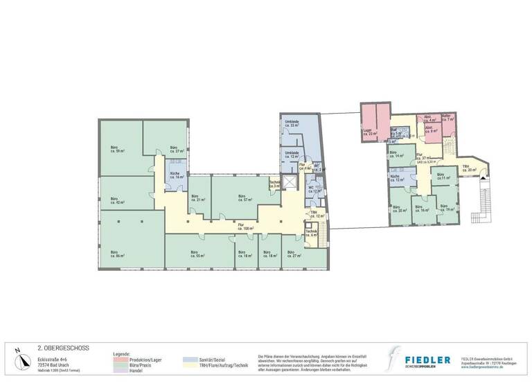 Bürogebäude zum Kauf provisionsfrei als Kapitalanlage geeignet 1.850.000 € 2.635 m² 5.695 m² Grundstück Eckisstraße 4 Bad Urach 72574