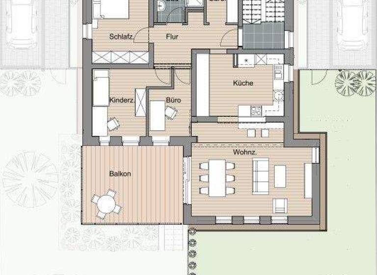 Terrassenwohnung zum Kauf provisionsfrei 3,5 Zimmer 117,5 m² 1. Geschoss frei ab sofort Wallensteinstraße 23 Altdorf Altdorf bei Nürnberg 90518