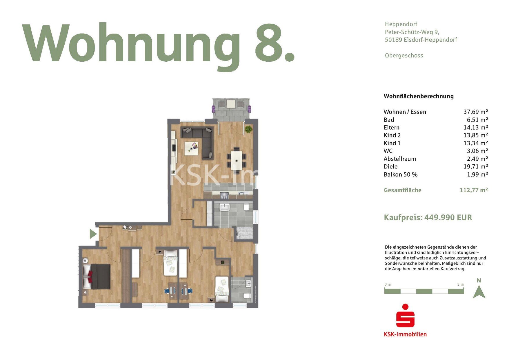 Wohnung zum Kauf 449.990 € 4 Zimmer 112,8 m²<br/>Wohnfläche EG<br/>Geschoss Heppendorf Elsdorf / Heppendorf 50189