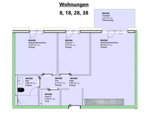 Wohnung zum Kauf - Erstbezug provisionsfrei 343.800 € 3 Zimmer 65 m² Trier-West Trier 54294