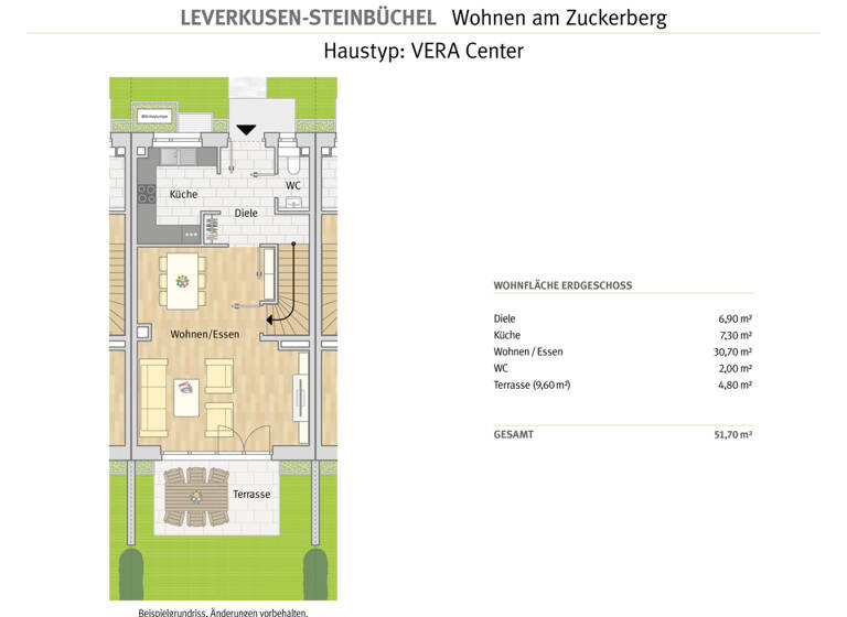 Reihenmittelhaus zum Kauf - Neubau 678.000 € 5 Zimmer 137,8 m²<br/>Wohnfläche 142 m²<br/>Grundstück Feuerbachstraße 68 Steinbüchel Leverkusen 51377