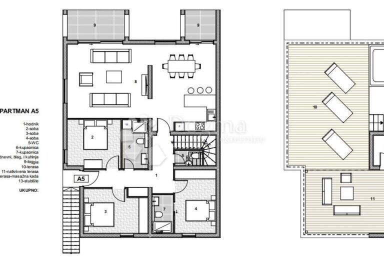 Wohnung zum Kauf 650.000 € 4 Zimmer 186 m² 2. Geschoss Trogir