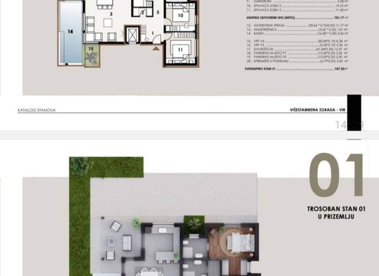 Wohnung zum Kauf 570.000 € 7 Zimmer 147 m² Vir
