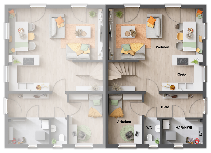 Doppelhaushälfte zum Kauf provisionsfrei 348.990 € 4 Zimmer 118 m²<br/>Wohnfläche 300 m²<br/>Grundstück ab sofort<br/>Verfügbarkeit Talblick Oberharmersbach 77784