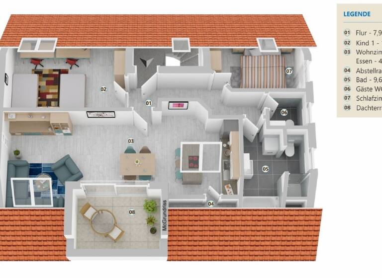 Wohnung zum Kauf provisionsfrei 489.000 € 3 Zimmer 100,8 m²<br/>Wohnfläche Dachgeschoss<br/>Geschoss Gartenstadt Nürnberg 90469