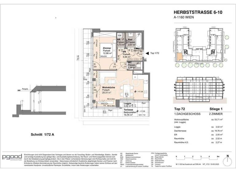 Wohnung zum Kauf 471.500 € 2 Zimmer 50,7 m² frei ab 01.09.2028 Wien 1160