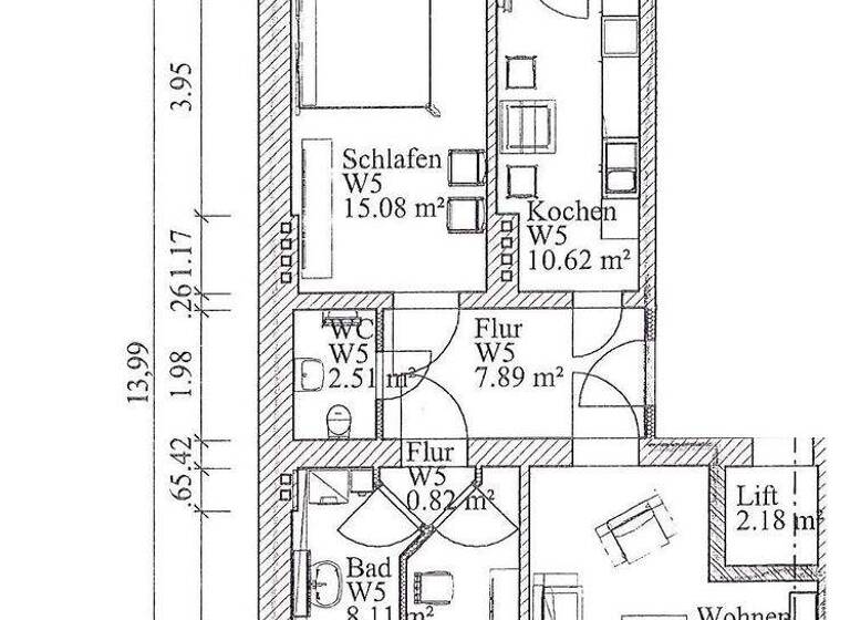 Wohnung zum Kauf 125.000 € 3 Zimmer 77 m² 2. Geschoss frei ab sofort Konsulstraße 39 Innenstadt Görlitz 02826