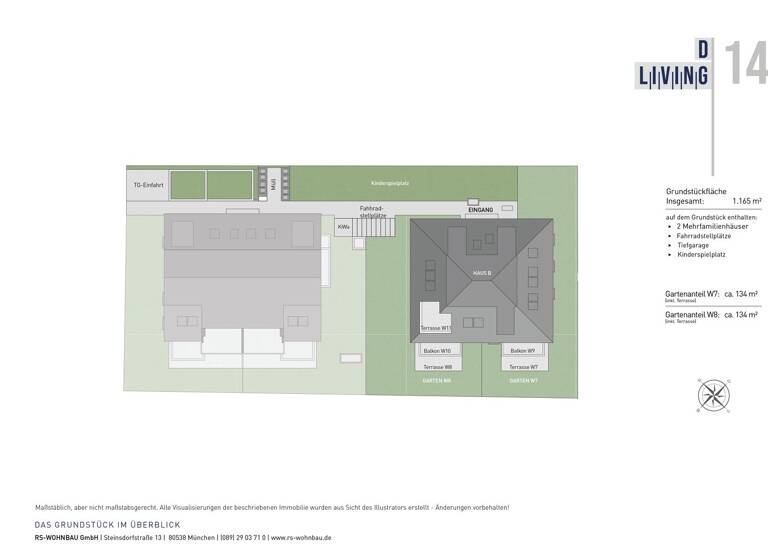 Wohnung zum Kauf - Neubau provisionsfrei 949.000 € 3 Zimmer 89 m² EG Dresselstraße 14 Trudering-Riem München 81827