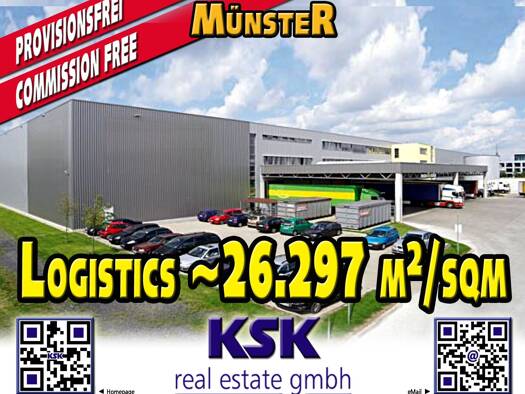 Logistikzentrum zur Miete provisionsfrei 26.297 m² Lagerfläche teilbar von 7.423 m² bis 26.297 m² Münster 48155