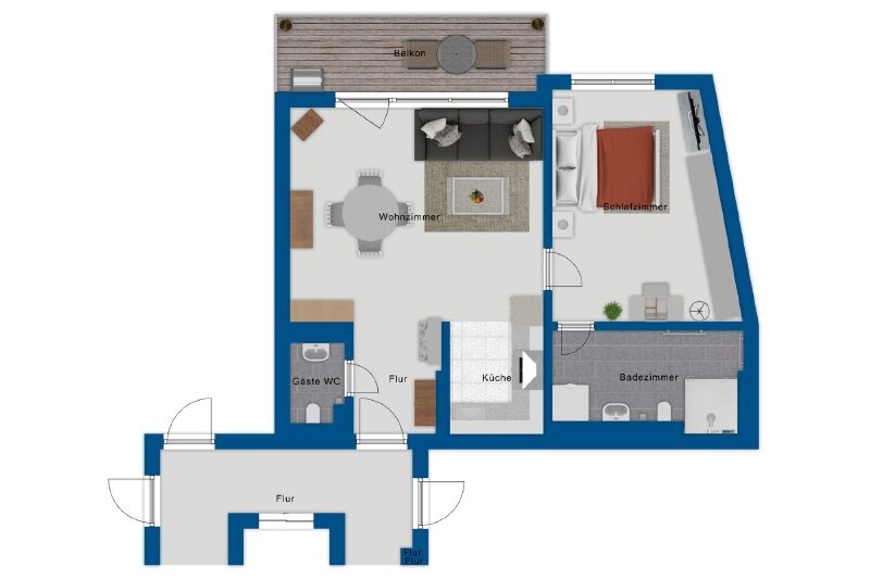 Wohnung zum Kauf 285.000 € 2 Zimmer 57 m²<br/>Wohnfläche Röttgen Bonn 53125