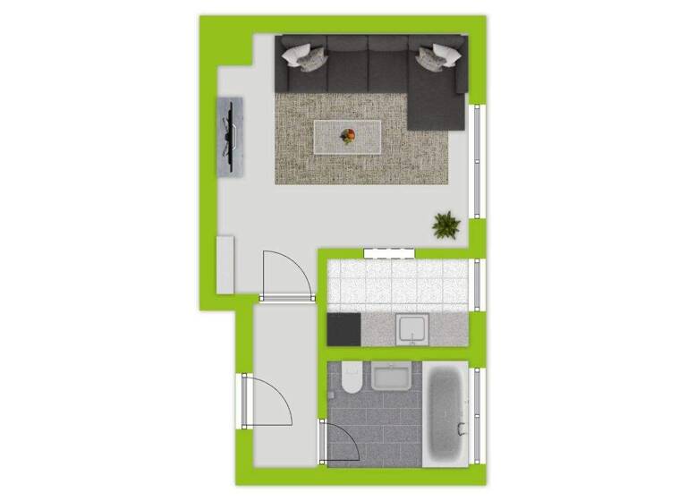 Studio zum Kauf 105.000 € 1 Zimmer 28 m² 6. Geschoss Haidenhof-Nord Passau 94036
