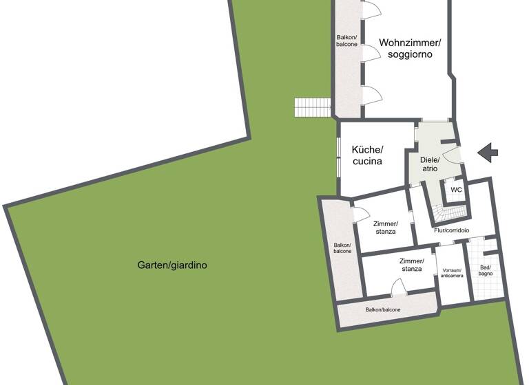 Wohnung zum Kauf 860.000 € 6 Zimmer 183 m² EG Meran 39012