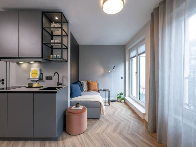 Studio zur Miete 945 € 1 Zimmer 24,6 m² 1. Geschoss frei ab sofort Kreutzigerstraße 14 Friedrichshain Berlin 10247