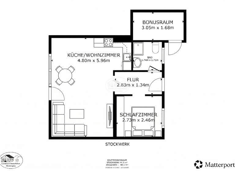 Terrassenwohnung zum Kauf 157.500 € 2 Zimmer 38 m² Steinhude Wunstorf 31515