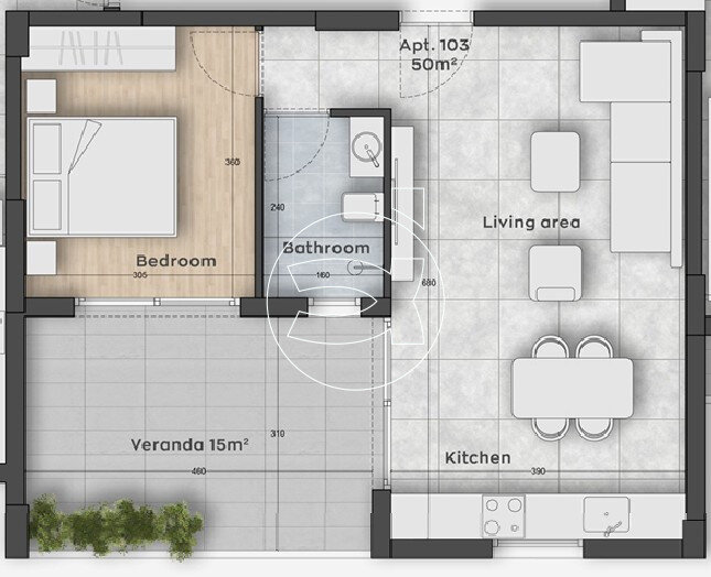 Wohnung zum Kauf 220.000 € 2 Zimmer 65 m²<br/>Wohnfläche Yermasogia