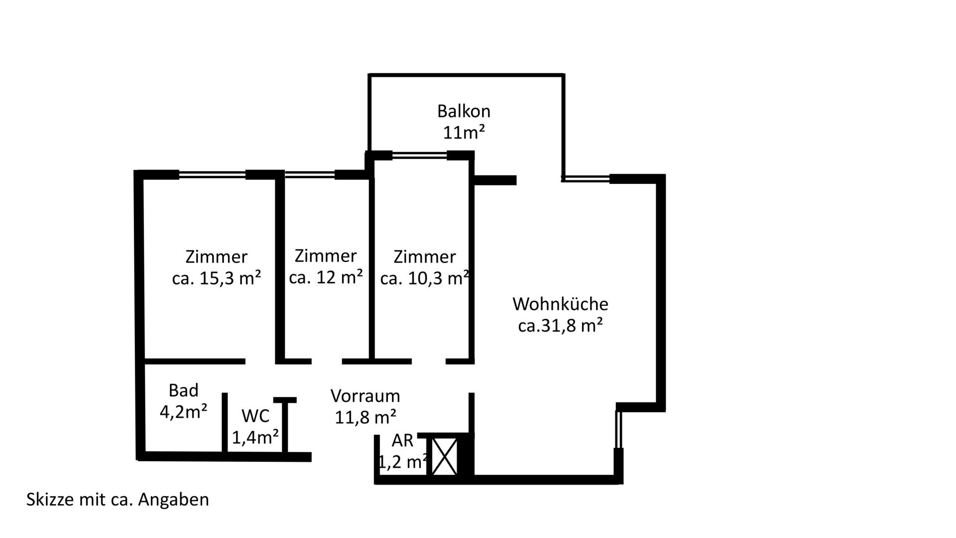 Wohnung zur Miete 1.680 € 4 Zimmer 88 m²<br/>Wohnfläche Wien 1190