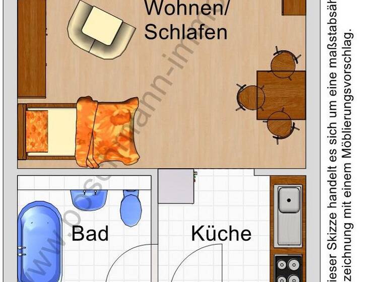 Wohnung zum Kauf 80.000 € 1 Zimmer 37,1 m²<br/>Wohnfläche 3.<br/>Geschoss Leutzsch Leipzig 04179