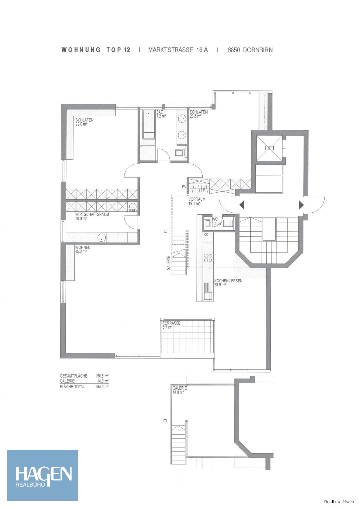 Wohnung zur Miete 1.880 € 3 Zimmer 165 m²<br/>Wohnfläche Marktstraße 16a Dornbirn 6850