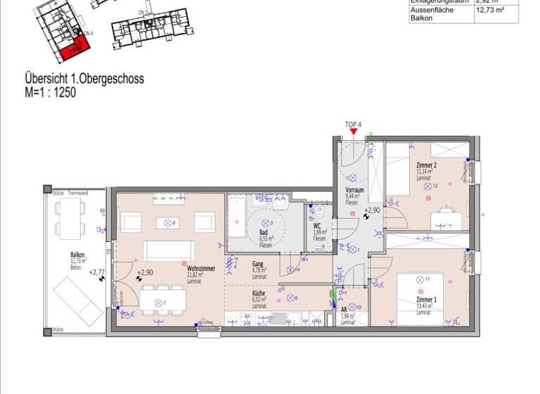 Wohnung zum Kauf - Erstbezug 282.921 € 3 Zimmer 77,5 m² 1. Geschoss frei ab 01.09.2026 Elisabeth Bollenberger - Gasse Wiener Neustadt 2700