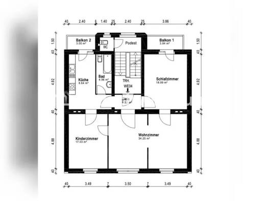 Wohnung zur Miete Tauschwohnung 1.400 € 3,5 Zimmer 100 m² 2. Geschoss Lierenfeld Stadtbezirk 8 40229
