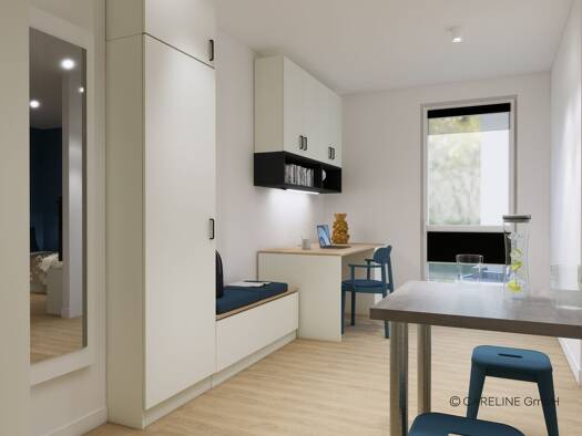 Wohnung zur Miete - Erstbezug 795 € 1 Zimmer 32,5 m² 5. Geschoss frei ab 01.01.2026 Im Rad 15 Wiesbaden 65197