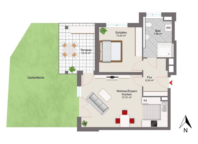 Wohnung zum Kauf 420.000 € 2 Zimmer 61,2 m² Emmering 82275