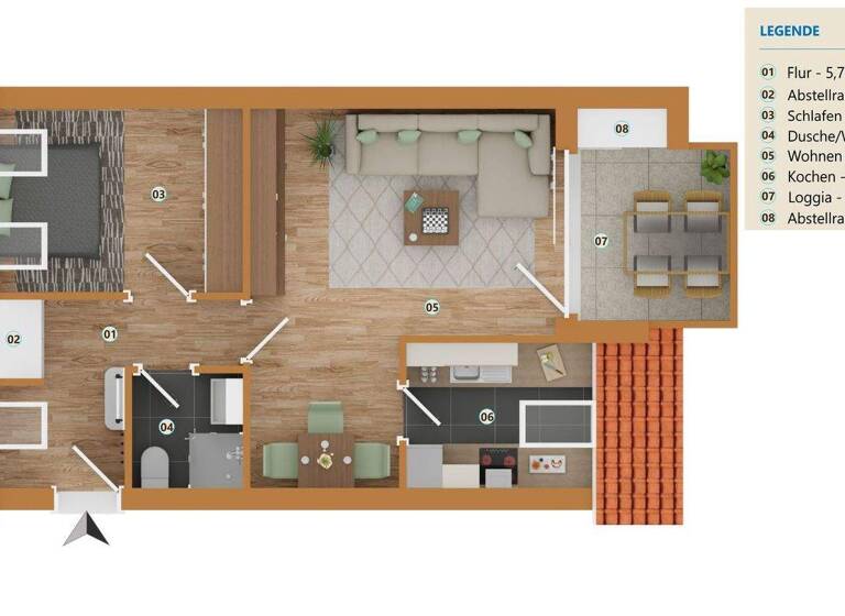 Wohnung zum Kauf 169.000 € 2 Zimmer 47 m² EG Buntekuh Lübeck 23558